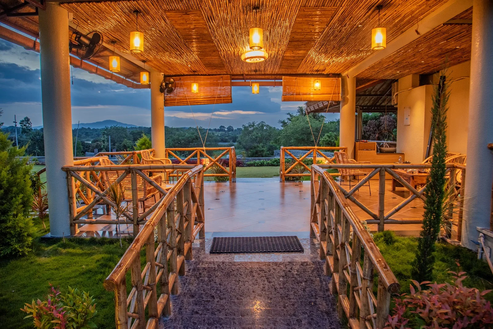 Outdoor patio at Jingle Woods Farmstay